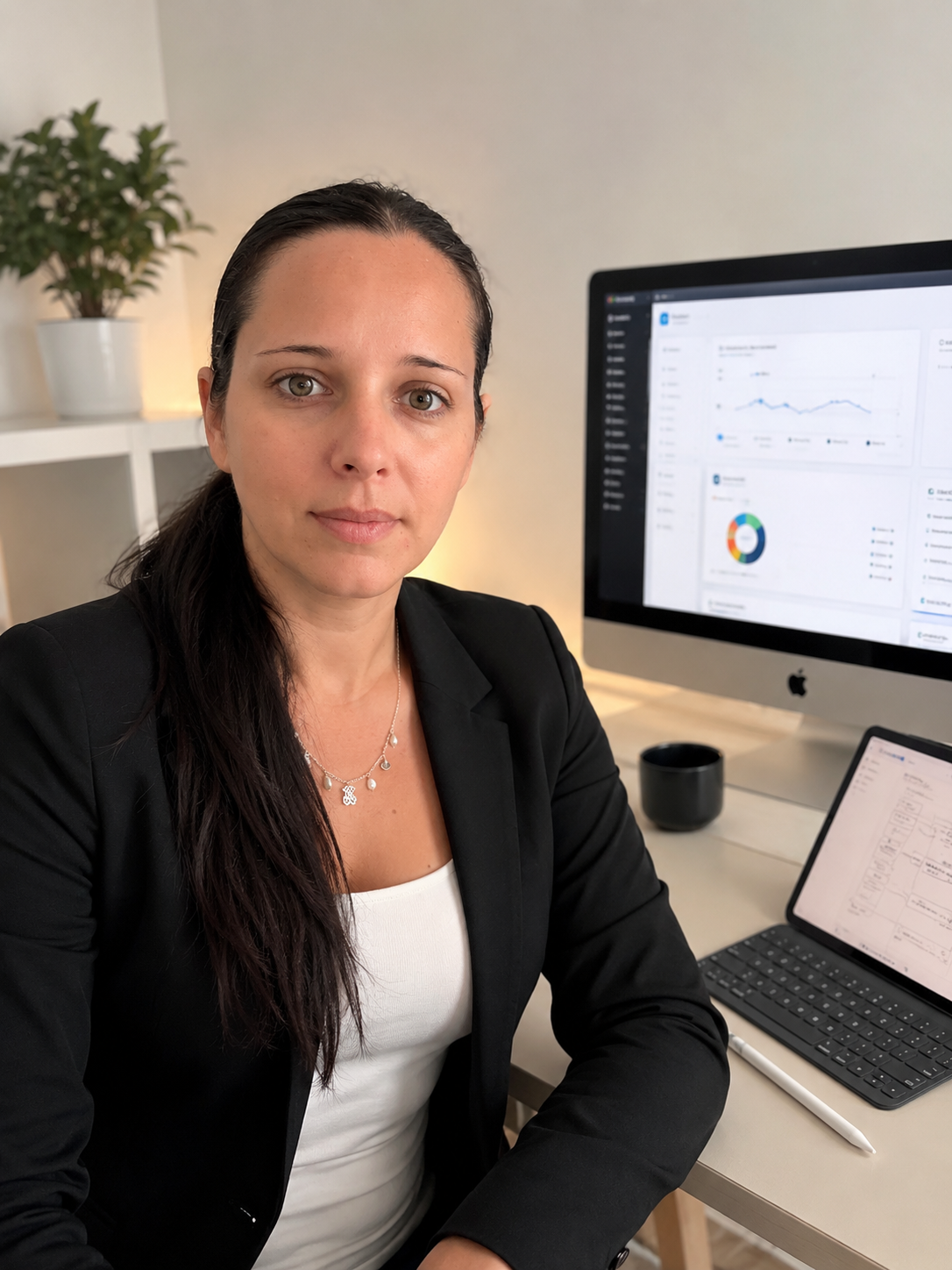Lidia Ruedas trabajando